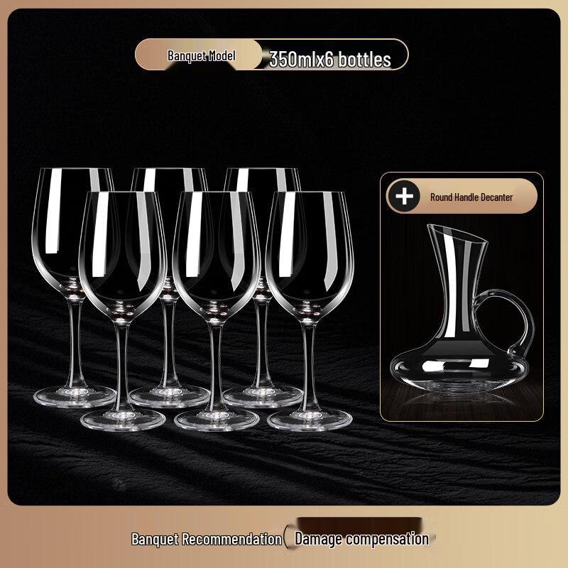 ZISIZ Handmade European Style Red Wine Glass Set
