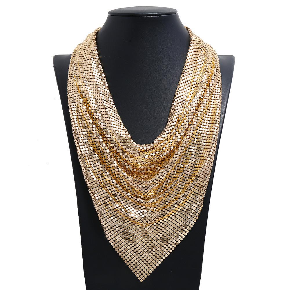 Scarf Mesh Sequin Collar Fish Scale Necklace Clothing Accessories Women For