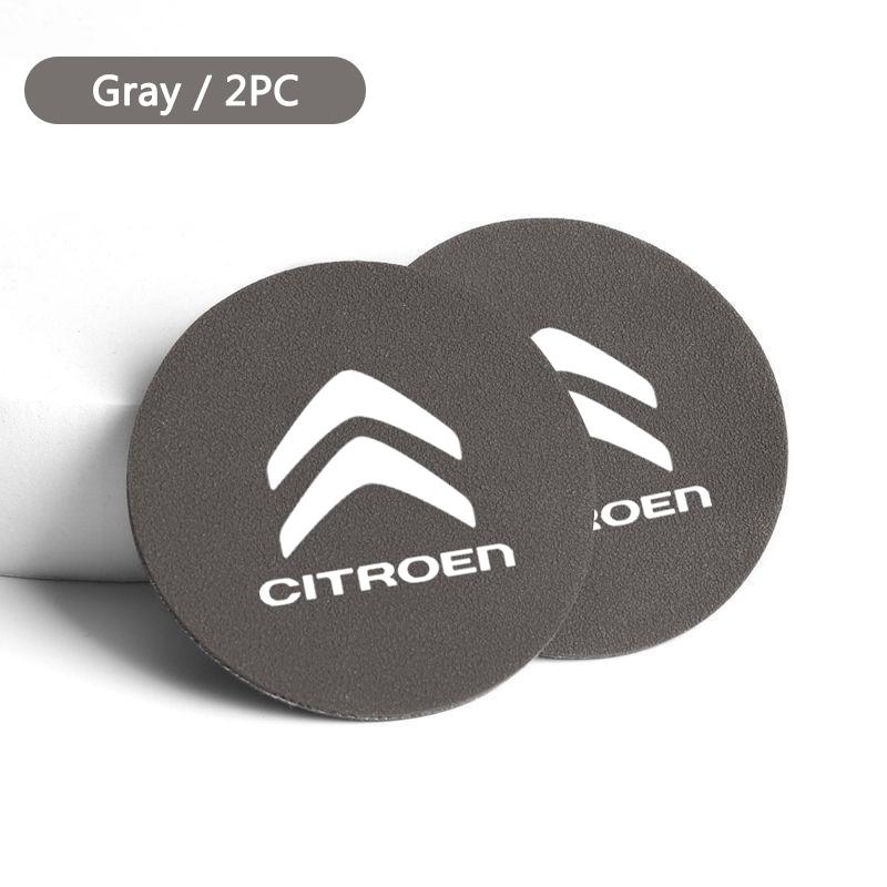 2Pcs Car Anti Slip Mat Coaster Water Cup For Citroen C4 C3 C5 Aircross C1 C CROSSER Berlingo C Elysee C6 C2 Picasso Jumpy VTS C2