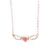 Purple Gold Cute Angel Flying Pig Necklace Fashionable Rose Gold Plated Wings Collarbone Chain