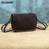 DUJIANG Men's Genuine Leather Crossbody Messenger Shoulder Bag