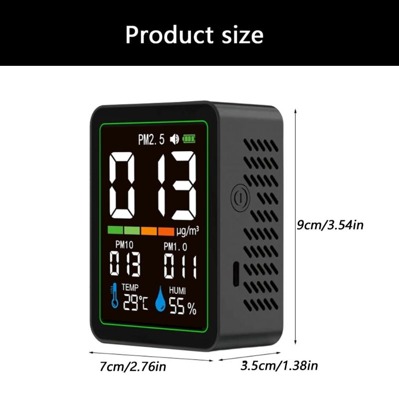 Multifunction Air Quality Tster for PM2.5 PM10 PM1.0 Temperature Humidity Detection Digital Screen Efficient Performances