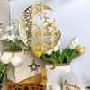 1 Stück Acryl Ramadan Kareem Mond Stern Wandanhänger Eid Mubarak Ornamente für Zuhause Eid Al Fitr Muslimische Islamische Feiertagsparty Dekoration