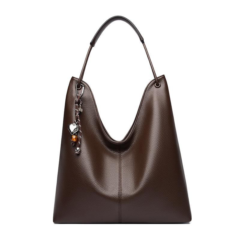 

Tote Bag - Fashionable, Large-capacity, Hand-held Bag with An Elegant and Relaxed Style, Single-shoulder Bag коричневий