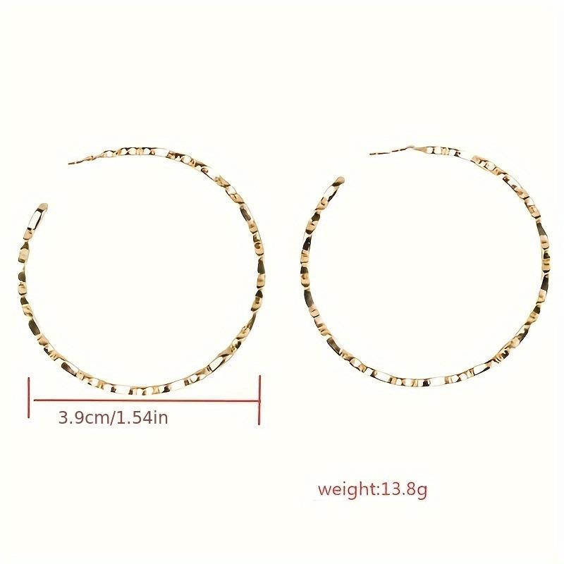 Cross-border European & American Creative C-shaped Earrings with Teardrop Opal for Women