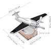 Airplane Car Diffuser: Solar Airplane Car Fragrance - Silver Car Essential Oil Diffuser with Wooden Base Desk Ornaments Decoration for Office Home