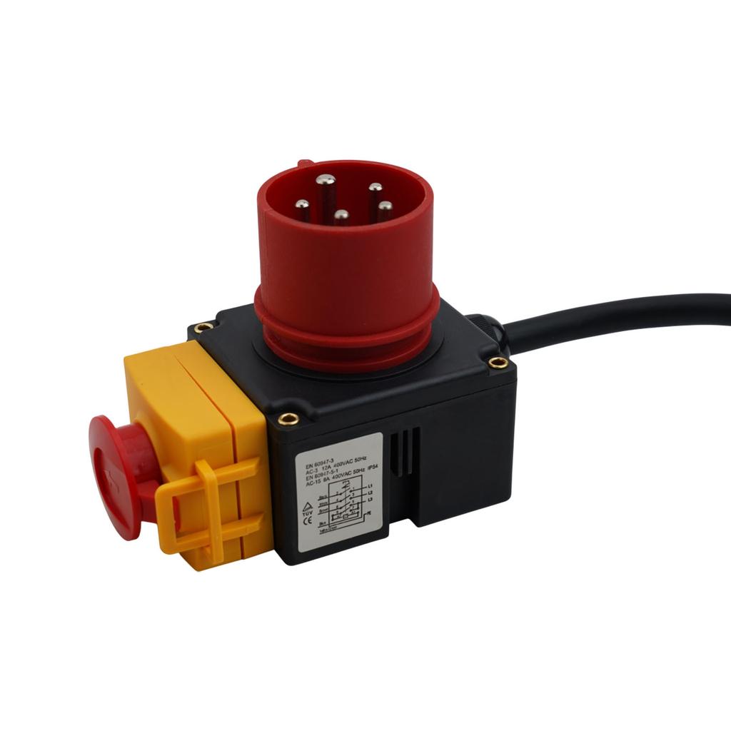 For Industrial Machines Device Switch Undervoltage Release IP54 Rated Metal And PVC Materials For 400V Machines