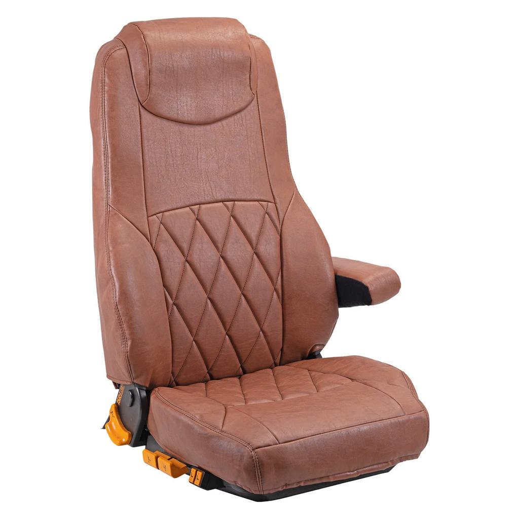 Miyabi Truck Seat Classic Diamond Seat for Late Model Quon and Perfect Quon Covers, Driver's Only, Brown, (Model Years H23-H29/3) (Model Years