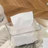 Clear Tissue Box Multi Functional Rectangle Decorative Space Saving Transparent Napkin Storage Dispenser