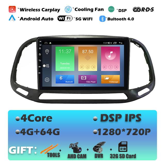 9'' For Fiat Doblo 2015 - 2020 DSP RDS Car Radio Android 14 GPS Navigation Auto Stereo Wifi Bluetooth Multimedia Player