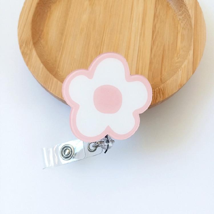 Flexible Rotating Card Holder With Vibrant Fashionable Petal Design Acrylic Construction And Adjustable Cord Length