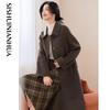 Sisui Nianhua Women's Elegant Mid-Length Wool Coat Y145039N1
