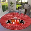 Sunderland A.F Custom Name Round Area Rug,Carpet Rug for Living Room Bedroom Sofa Playroom Decor,Non-slip Floor Mat
