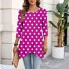 Women's Fashion Casual 3/4 Sleeve Pullover Top for Everyday Wear