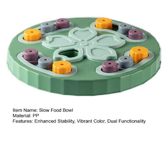 Pet Slow Food Bowl Stable Base Rounded Corners Food-Grade Pet Slow Feeder Prevents