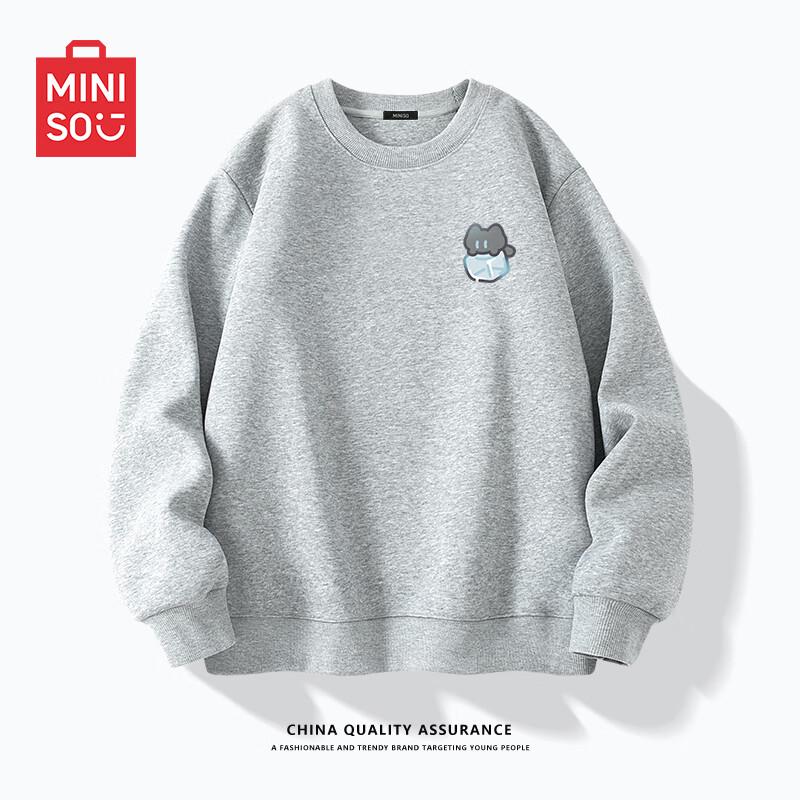 Miniso Men's Cartoon Graphic Crewneck Sweatshirt