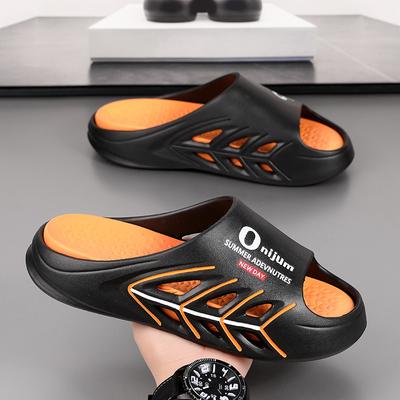 Hole Shoes Men's Summer Wear Stepping On Shit Feeling Non-slip Sports Baotou Sandals Men's Outdoor Beach Large Size Slippers