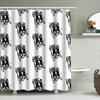 French Bulldog Shower Curtain Cute Puppy Dog Washroom Decor Bathroom Fabric Liner