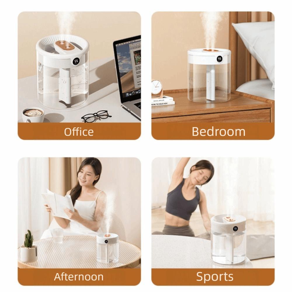2L Air Humidifier Silent Operation Aromatherapy Machine Smart LED Humidifier  Desktop