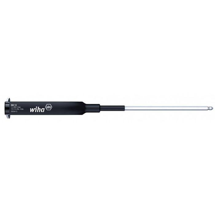 WIHA Clé Pour Câbles Connecteur Rond Six Pans Mâle Pour Tournevis Dynamométrique Avec Manche Longitudinal (36414) 8 X 218 Mm, 1 Nm