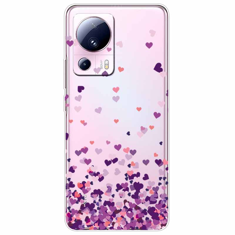 For Xiaomi 13 Lite 5G Case 13Lite Clear TPU Soft Lovely Cats Silicone Print Cover for Xiaomi Mi 13 Lite Transparent Xiaomi13Lite