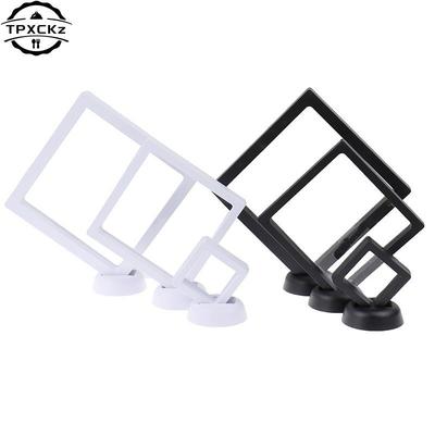 Square 3D Floating Jewelry Coin Display Frame Holder Box Case Stand Home Decorations Jewelry Display Stand Ring Pendant Holder