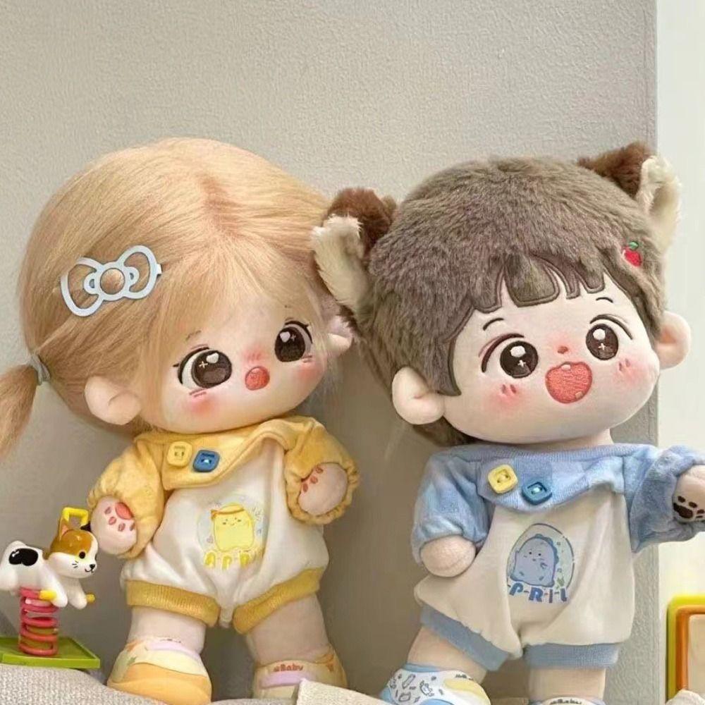 Cartoon T-Shirt 20cm Baumwollpuppenkleidung Outfit Plüschpuppenkleidung Puppenzubehör
