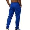 Men's Drawstring Sweatpants Men‘s’ Straight Leg Color-blocked Casual Pants
