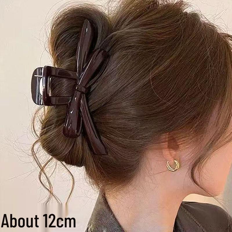 Koreanischer Eleganter Kürbisbogen Polka Dot Haarspange - Groß, Cremige Texturierte Hochsteckfrisur-Accessoire
