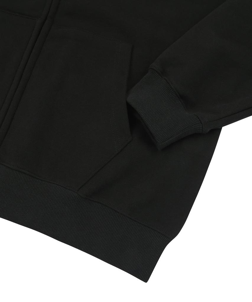 Gainsboro 2Way Signature 1 Zip-Up Hoodie_Black