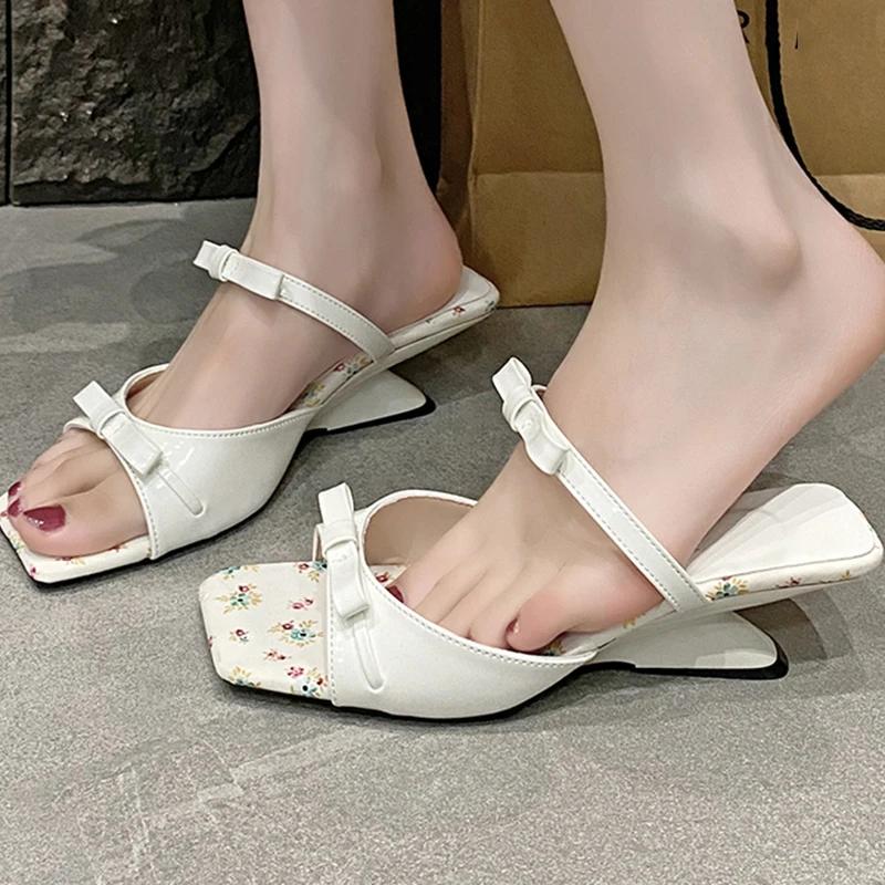 

Fashion Elegant Square Toe High Heel Sandals Women Summer New Bow Knot Wine Red Sandal Female Wedding Party Patent Leather Sandal Mujer 40 бежевый