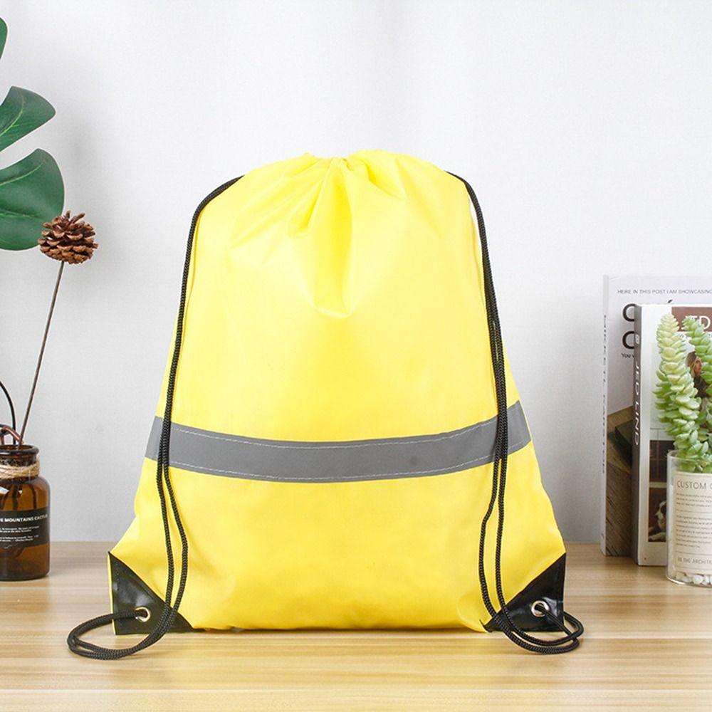 Waterproof Drawstring Gym Backpack 210D Polyester Fitness Handbag Nylon Sports Shoulder Bag Travel