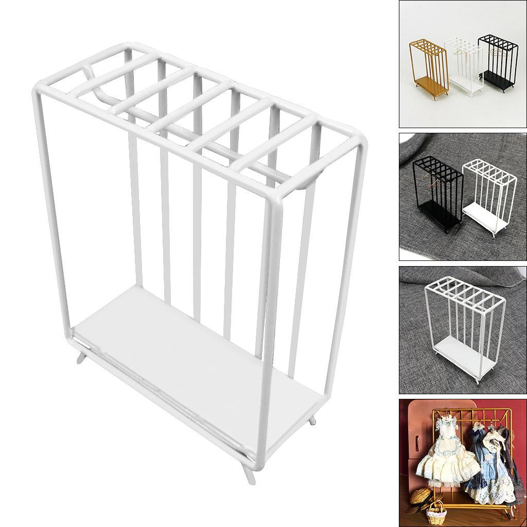 1/6 Dollhouse Metal Clothes Rack Simulation Bedroom Furniture Supplies