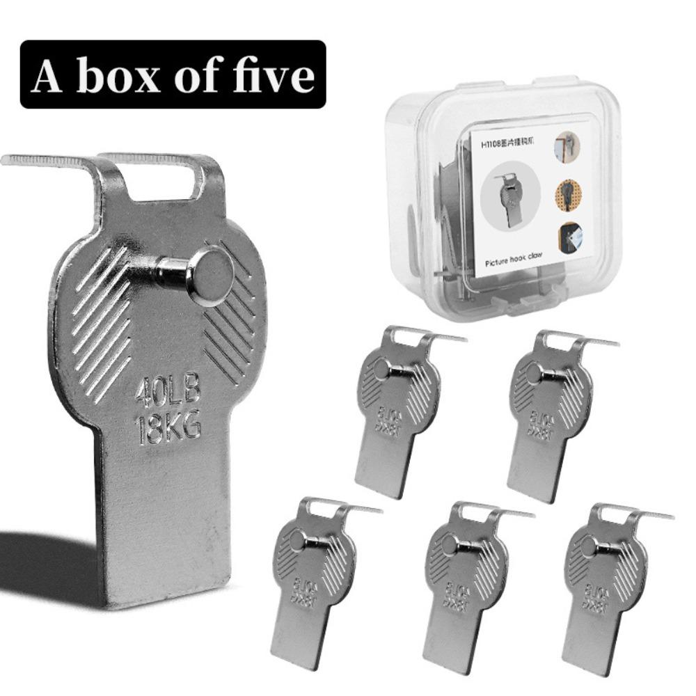 

Claw Design No Damage Wall Hooks Heavy Duty Picture Frame Hangers Claw Picture Hangers Paintings 5pcs