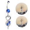 Mode Chirurgenstahl Herz Strass Bauchnabelpiercing Nabelschmuck