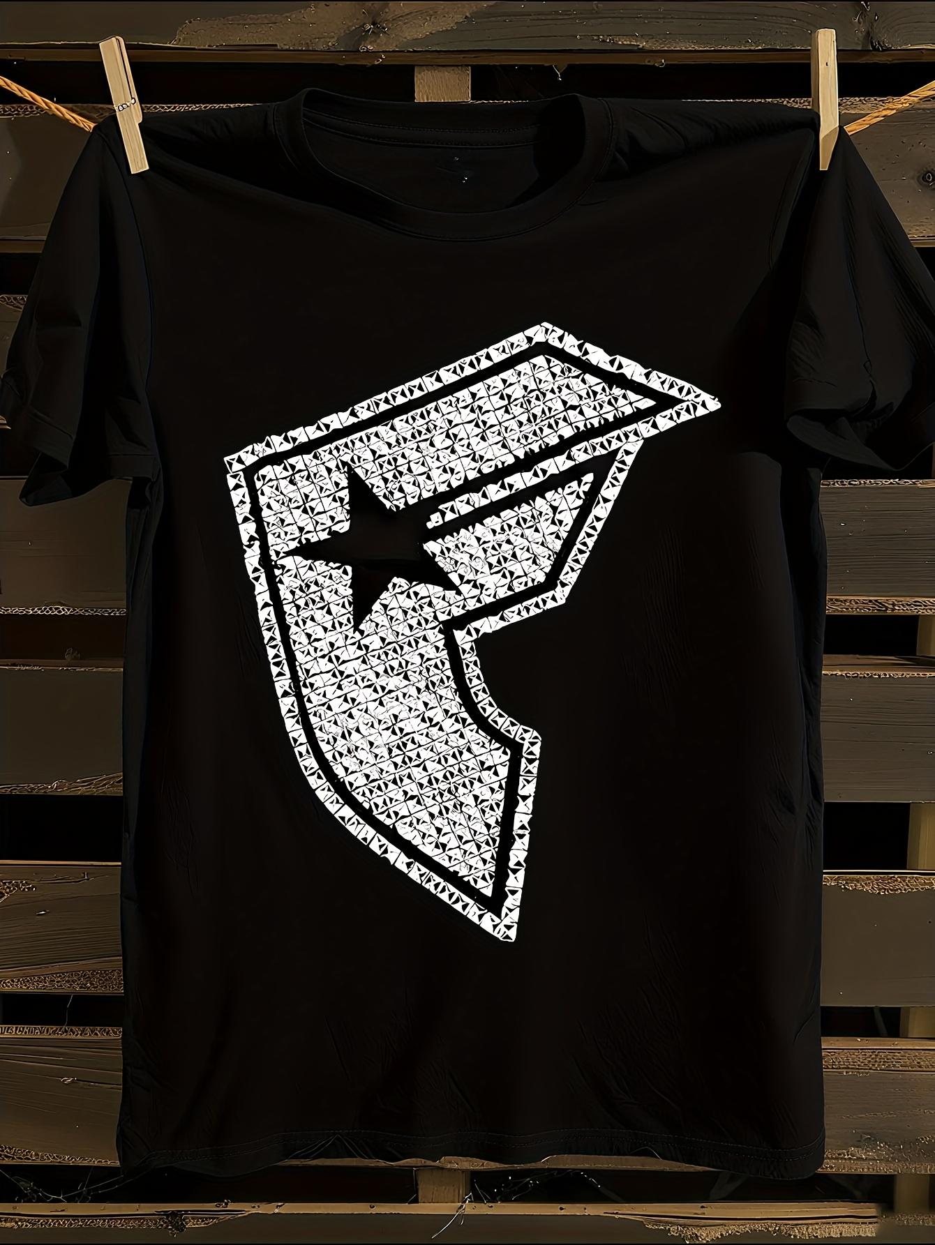 FAMOUS STARS STRAPS STUDS Print T-shirt XL