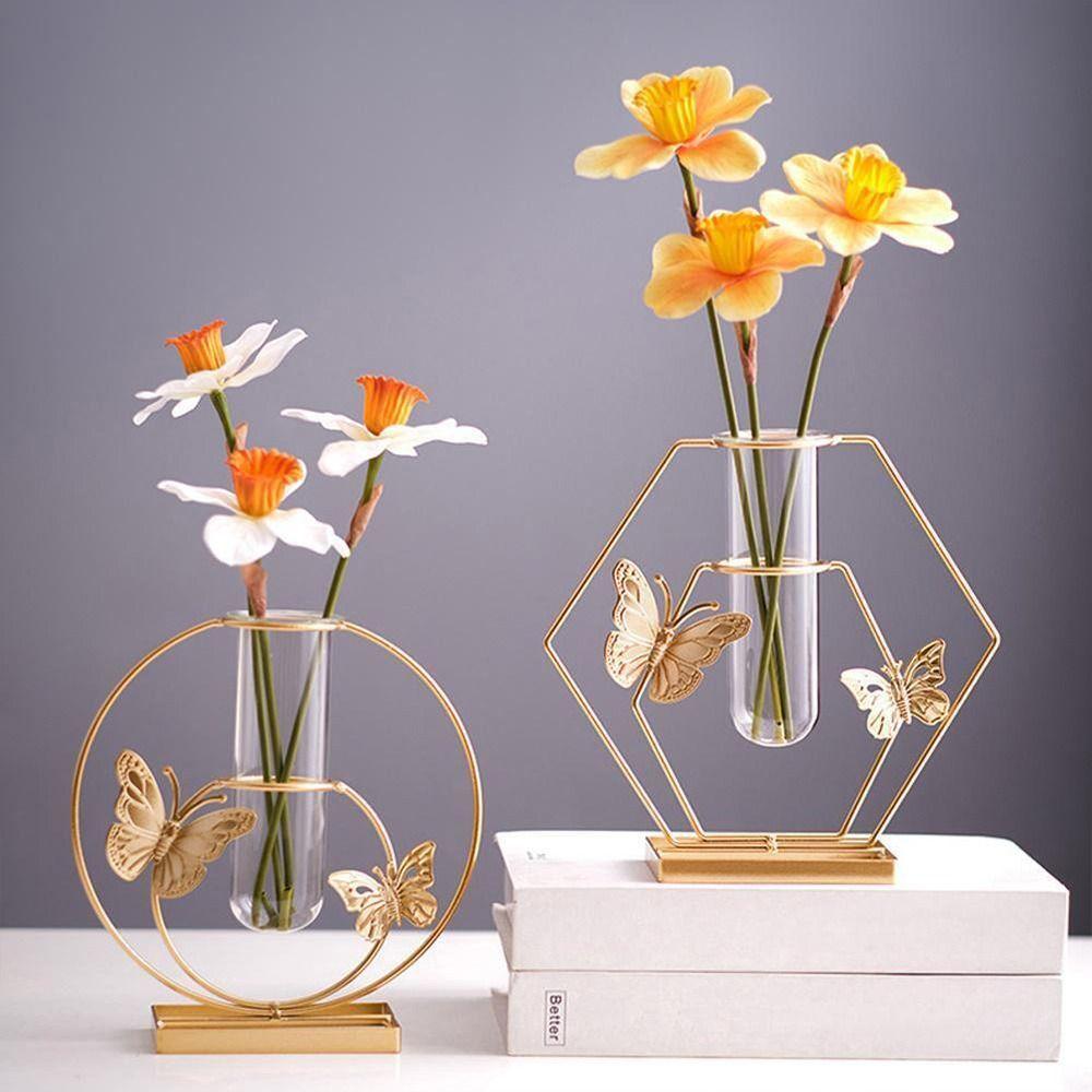 Goldene Weihnachtskerzen Blumenvase Pflanze Blumentopf Hydroponische Vase Ornamente