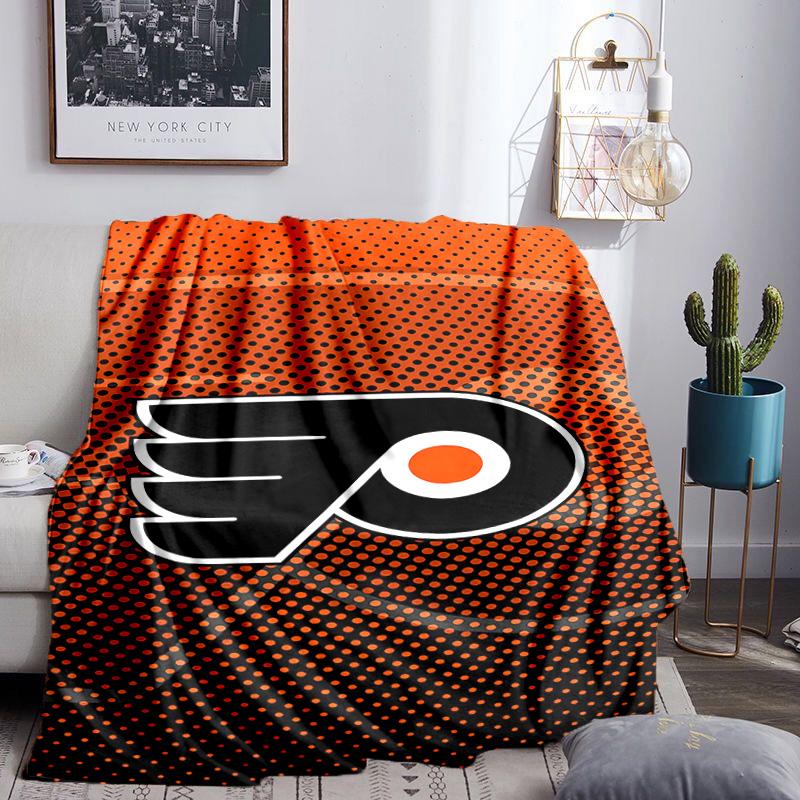 Flyers Hockey Team Throws Blanket Flannel Blankets Plush for Couch Bed Gifts for Men Women Travel picnic blanket Christmas fan gifts