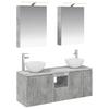 Bathroom Cabinet Set 5 Pcs Concrete Grey 50 X 14.5 X 70 Cm