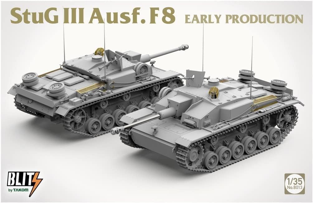 TAKOM Blitz 1/35 German Sturmgeschütz III F8 Early Model Plastic Model Kit TKOB8013