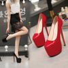 Nachtclub Übergröße Absätze wasserdicht Schreibtischzubehör Amoy Quelle High Heels