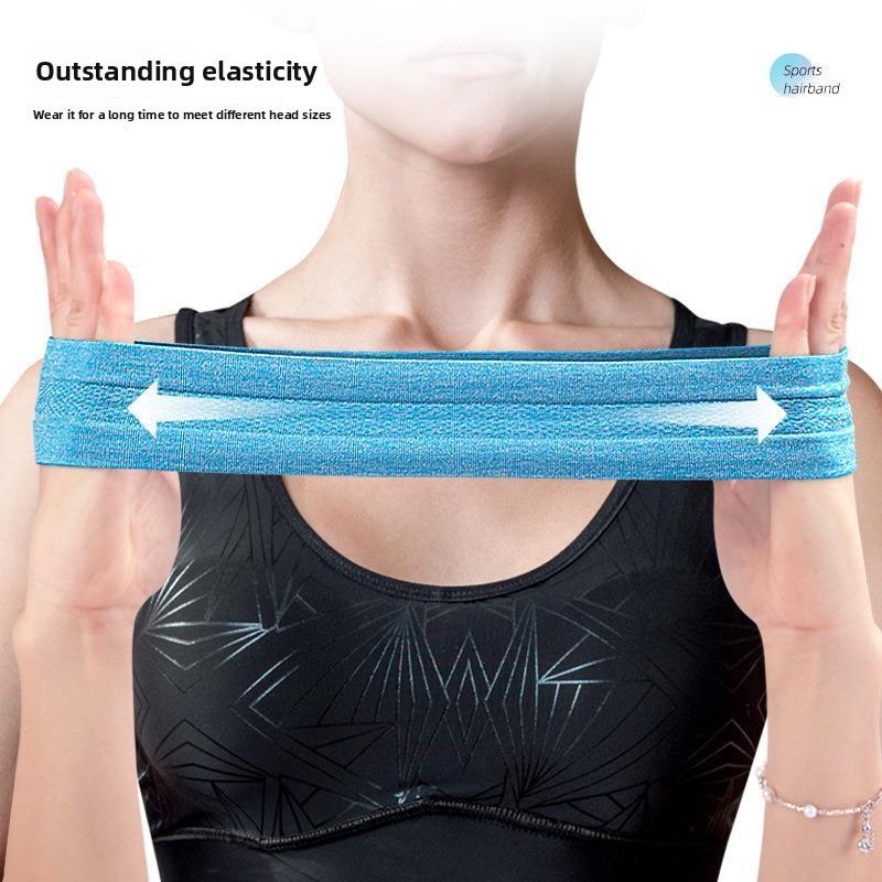 Sports Sweat-absorbing Belt Yoga Fitness Breathable High Elastic Silicone Non-slip Antiperspirant Hair Band Wide Headband