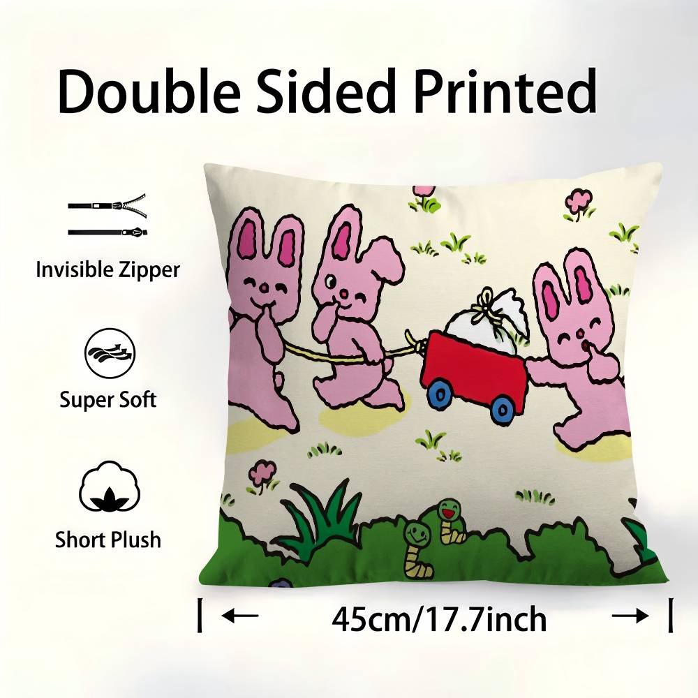 Cartoon Nontan Pillowcase Toon Gift Cushion Cover Bedroom Home Sofa Chair Seat Decor Pillow Case