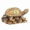 Bronze Exquisite Carving Brass Lucky Chinese Tortoise Shape Furnishing Craft Decoration