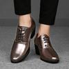 Men High Heels Silver Derby Wedding Dress Dance Business Gold Elevator Shoes Height Increase Tuxedo Prom Blazers Shoes Plus Size