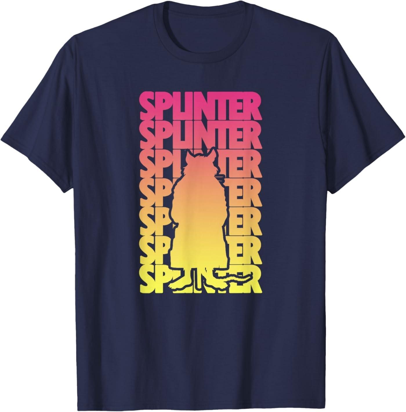 Master Splinter - Gradient Silhouette T-Shirt S разноцветный