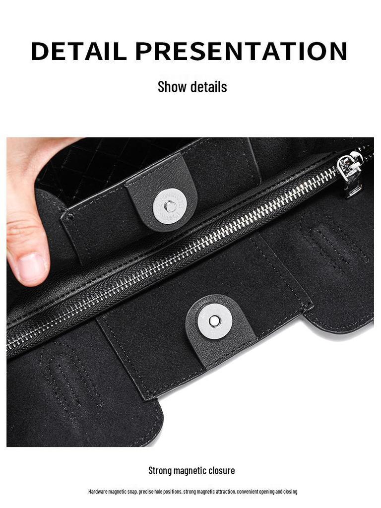 High-End Genuine Leather Women's Woven Tote Bag - Large Capacity, Versatile Cowhide Handbag