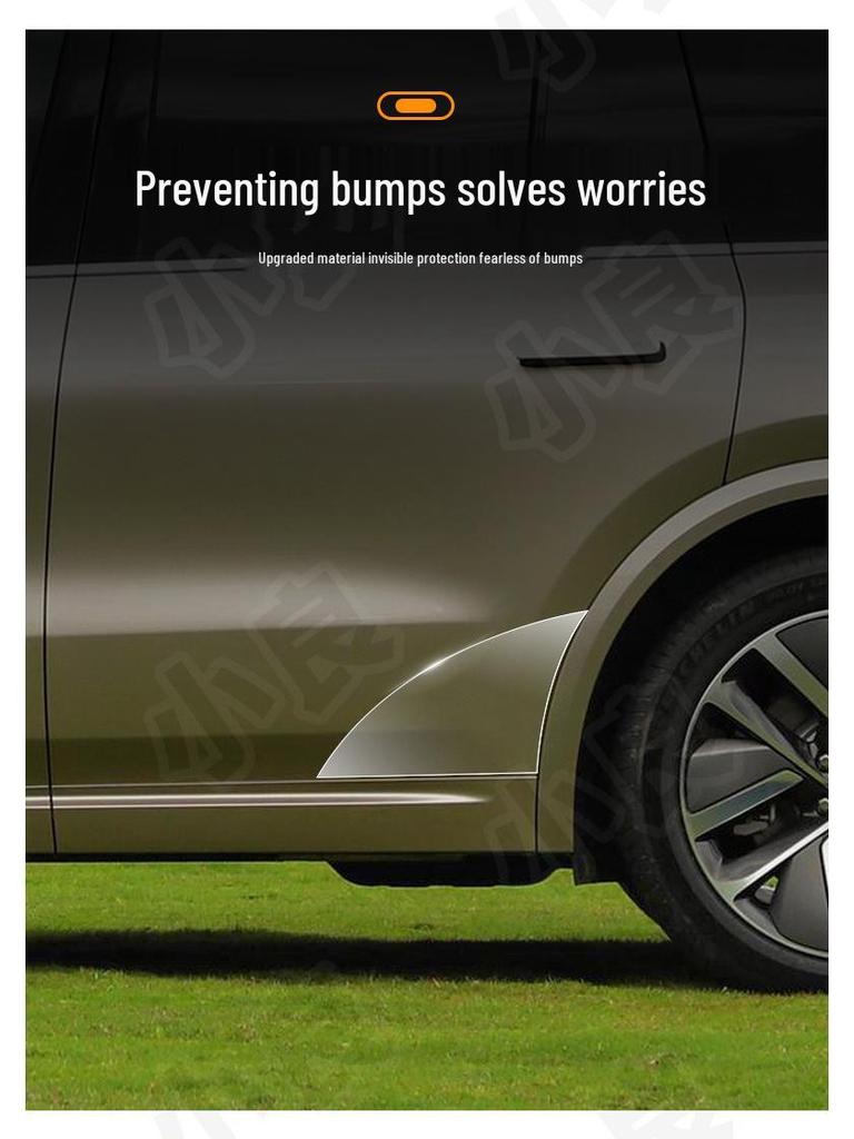 Ideal L8 Car Door Corner TPU Protection Film - Transparent, Front & Rear Triangle Area Paint Shield.