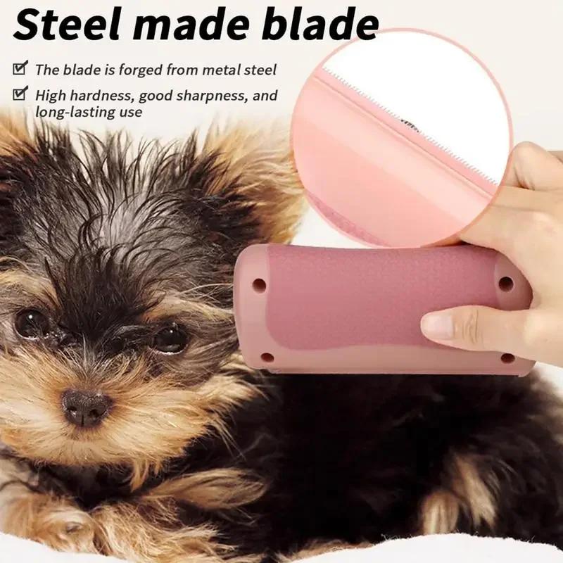 Spazzola Professionale per Animali Domestici per la Rimozione del Sottopelo Spazzola Multifunzionale per la Toelettatura di Animali Domestici Spazzola Ergonomica per la Toelettatura di Animali Domestici Strumento per la Rimozione dei Peli di Cane