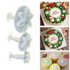 3pcs/set Snowflake Plunger Cutter Mold Fondant Cake Decoration Mould Sugar Clay Crafts Baking Tools Christmas Party Kitchen Tool